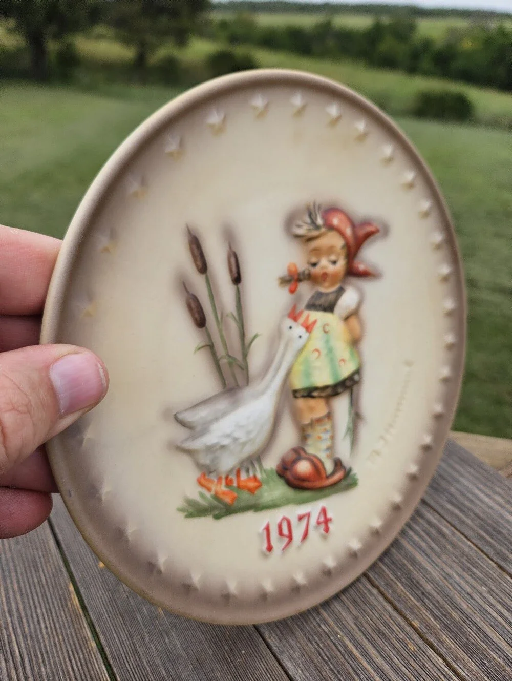 Vintage 1974 M.J. Hummel 4th Annual Collector Plate  “Goose Girl”